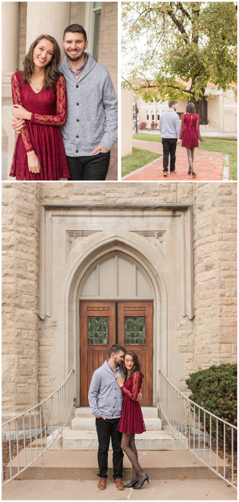 Downtown Harrisonburg Coffee Engagement session, featuring the Blue Ridge Mountains of the Shenandoah Valley Downtown Harrisonburg Coffee Engagement session