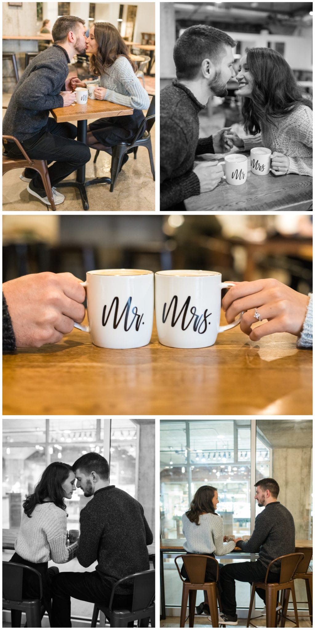 Downtown Harrisonburg black sheep Coffee Engagement session, featuring the Blue Ridge Mountains of the Shenandoah Valley Downtown Harrisonburg black sheep Coffee Engagement session, featuring the Blue Ridge Mountains of the Shenandoah Valley