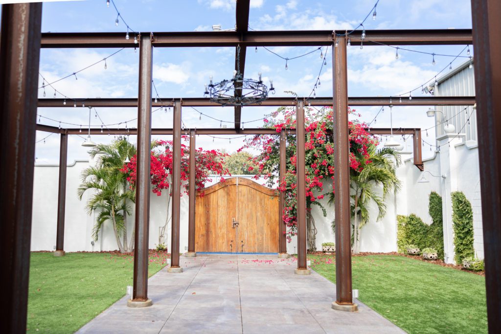 Venue 650- Wedding Venue in Winter Haven Florida outdoor garden flowers beams Mary Anna Photography ceremony location