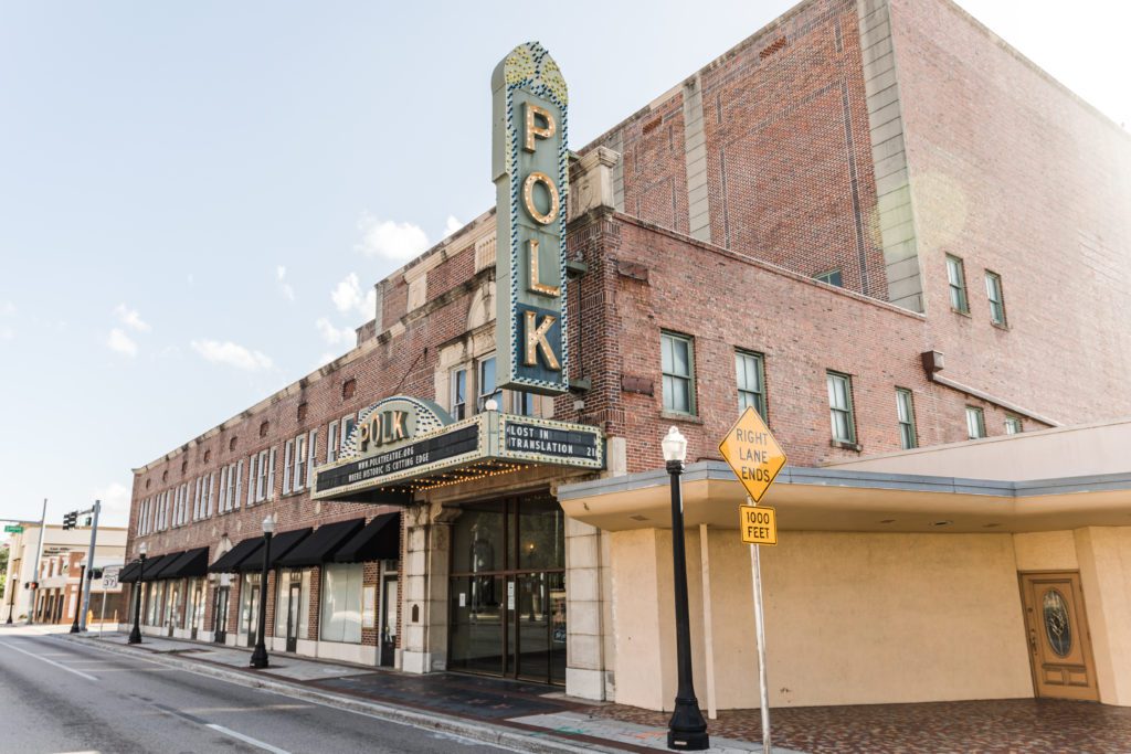 Outside of the historic Polk Theater building in Lakeland