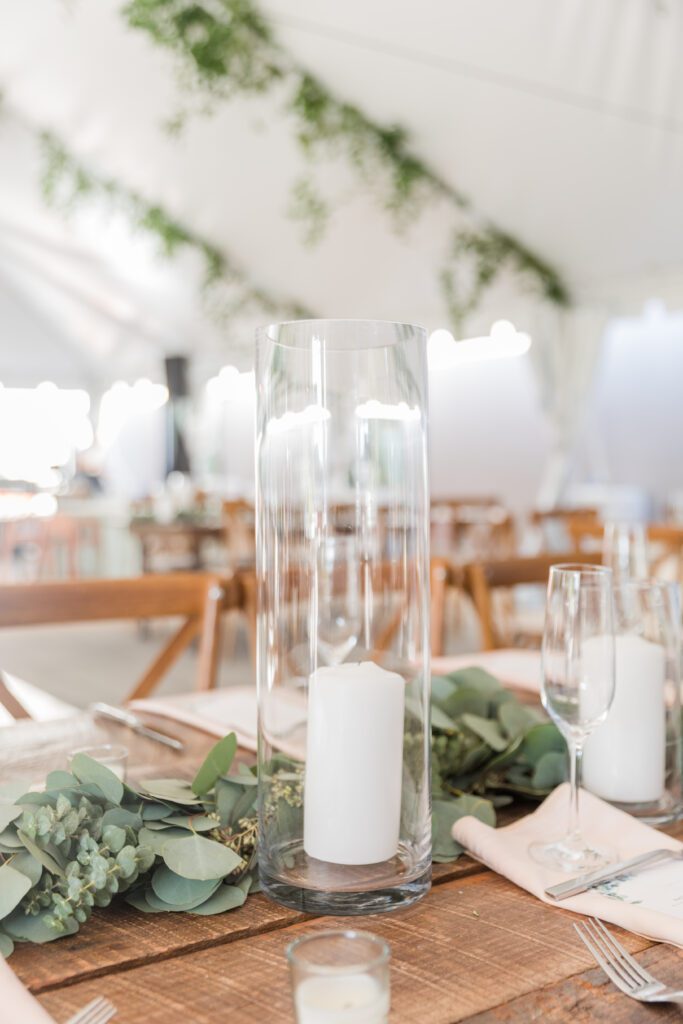 Epicurean Hotel Tampa Florida wedding photography reception tent candle